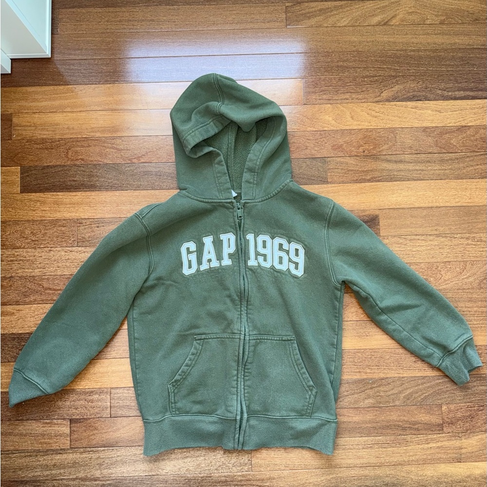 GAP Kids Olive Green Hoodie with Logo